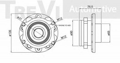 TREVI AUTOMOTIVE wb1035 -  Комплект подшипника ступицы колеса